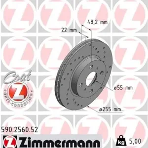Bezpieczne zakupy Tarcza hamulcowa ZIMMERMANN 590.2560.52