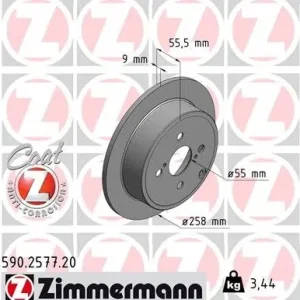 Bezpieczne zakupy Tarcza hamulcowa ZIMMERMANN 590.2577.20