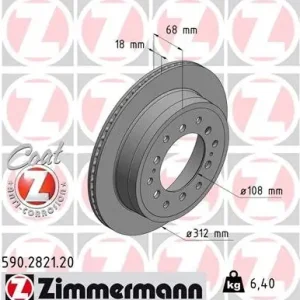 Do wyczerpania zapasów Tarcza hamulcowa ZIMMERMANN 590.2821.20