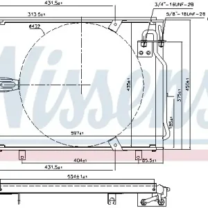 Chłodnica klimatyzacji NISSENS 94158 8391316 Premium